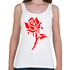PRINTFASHION Rózsa - vörös - Női atléta - Fehér női trikó