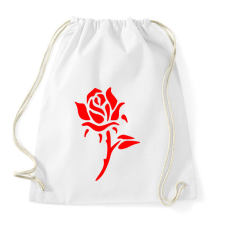 PRINTFASHION Rózsa - vörös - Sportzsák, Tornazsák - Fehér tornazsák