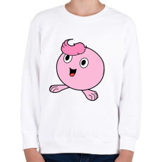PRINTFASHION Rózsaszín gömböc - Gyerek pulóver - Fehér