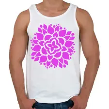 PRINTFASHION Rózsaszín mandala - Férfi atléta - Fehér atléta, trikó
