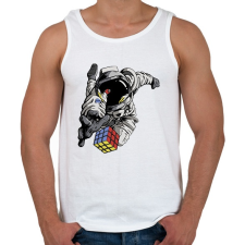 PRINTFASHION Rubik Cube  - Férfi atléta - Fehér atléta, trikó