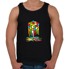 PRINTFASHION rubik - Férfi atléta - Fekete