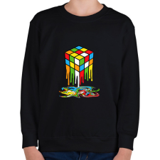 PRINTFASHION rubik - Gyerek pulóver - Fekete gyerek pulóver, kardigán