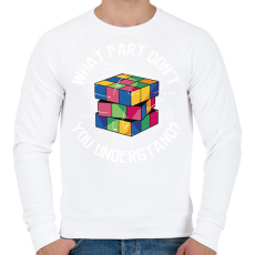 PRINTFASHION Rubik kocka - Férfi pulóver - Fehér