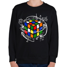 PRINTFASHION Rubik kocka - Gyerek pulóver - Fekete gyerek pulóver, kardigán