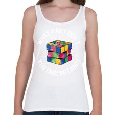 PRINTFASHION Rubik kocka - Női atléta - Fehér női trikó