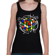 PRINTFASHION Rubik kocka - Női atléta - Fekete