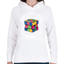 PRINTFASHION Rubik kocka - Női kapucnis pulóver - Fehér női pulóver, kardigán