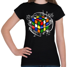 PRINTFASHION Rubik kocka - Női póló - Fekete női póló