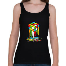 PRINTFASHION rubik - Női atléta - Fekete