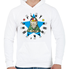 PRINTFASHION Rubik zombi - Play rubik's cube - Férfi kapucnis pulóver - Fehér férfi pulóver, kardigán