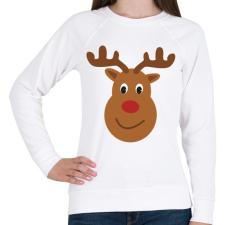 PRINTFASHION Rudolf - Női pulóver - Fehér női pulóver, kardigán