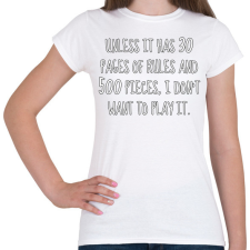 PRINTFASHION Rules are important - Női póló - Fehér női póló