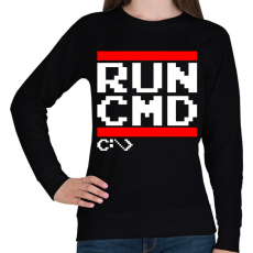 PRINTFASHION RUN CMD - Női pulóver - Fekete