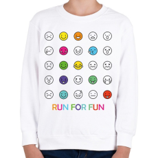 PRINTFASHION Run for fun - Gyerek pulóver - Fehér