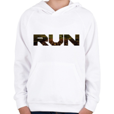 PRINTFASHION RUN - Gyerek kapucnis pulóver - Fehér gyerek pulóver, kardigán