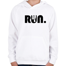 PRINTFASHION Run - Gyerek kapucnis pulóver - Fehér