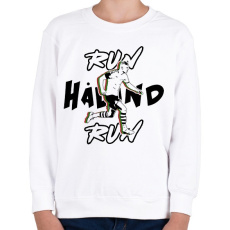 PRINTFASHION RUN Haland RUN! - Gyerek pulóver - Fehér