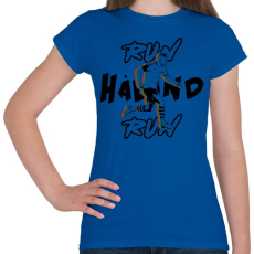 PRINTFASHION RUN Haland RUN! - Női póló - Királykék