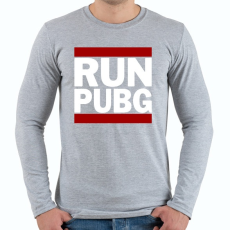 PRINTFASHION RUN PUBG - Férfi hosszú ujjú póló - Sport szürke