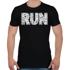 PRINTFASHION Run run run - Férfi póló - Fekete