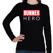 PRINTFASHION RUNNER HERO - Női hosszú ujjú póló - Fekete női póló