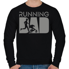 PRINTFASHION Running dad - Férfi pulóver - Fekete férfi pulóver, kardigán