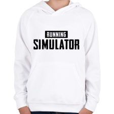PRINTFASHION Running simulator - Gyerek kapucnis pulóver - Fehér gyerek pulóver, kardigán