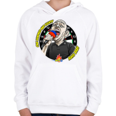 PRINTFASHION Russ Bray - Száznyolcvan - Gyerek kapucnis pulóver - Fehér