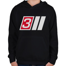 PRINTFASHION S3 - Gyerek kapucnis pulóver - Fekete