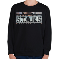 PRINTFASHION S.T.A.R.S. Raccoon City - Gyerek pulóver - Fekete