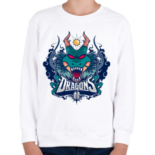 PRINTFASHION Sárkányok - Gyerek pulóver - Fehér gyerek pulóver, kardigán