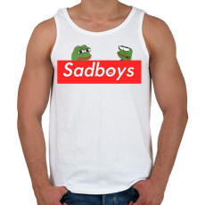 PRINTFASHION sadboyís - Férfi atléta - Fehér