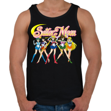 PRINTFASHION Sailor Moon - Férfi atléta - Fekete atléta, trikó
