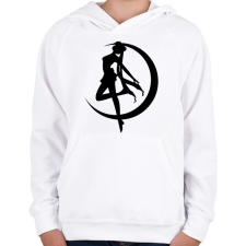 PRINTFASHION Sailor moon - Gyerek kapucnis pulóver - Fehér gyerek pulóver, kardigán