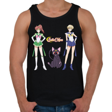 PRINTFASHION Sailor Moon - Jupiter, Luna, Uranus - Férfi atléta - Fekete atléta, trikó