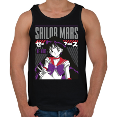 PRINTFASHION Sailor Moon- Mars - Férfi atléta - Fekete