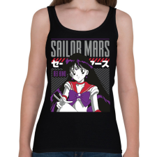 PRINTFASHION Sailor Moon- Mars - Női atléta - Fekete női trikó