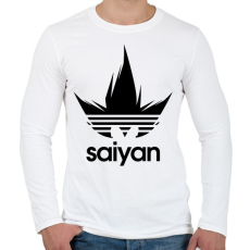 PRINTFASHION Saiyan 2 - Férfi hosszú ujjú póló - Fehér