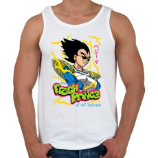 PRINTFASHION Saiyans - Férfi atléta - Fehér
