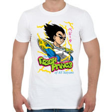 PRINTFASHION Saiyans - Férfi póló - Fehér férfi póló