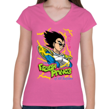 PRINTFASHION Saiyans - Női V-nyakú póló - Rózsaszín női póló