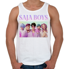 PRINTFASHION Saja Boys - Férfi atléta - Fehér atléta, trikó