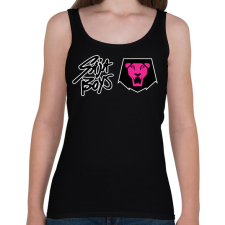 PRINTFASHION saja boys logo - Női atléta - Fekete női trikó