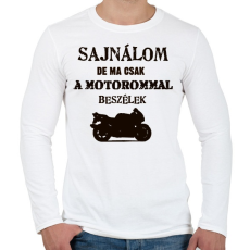PRINTFASHION SAJNÁLOM - Férfi hosszú ujjú póló - Fehér