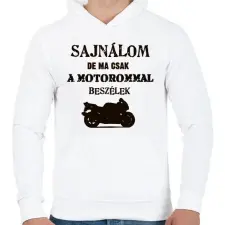 PRINTFASHION SAJNÁLOM - Férfi kapucnis pulóver - Fehér férfi pulóver, kardigán