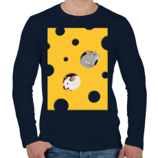 PRINTFASHION Sajt - Férfi hosszú ujjú póló - Sötétkék