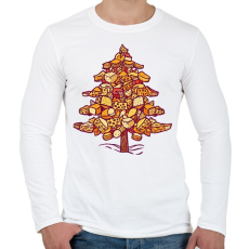PRINTFASHION Sajt karácsonyfa - Férfi hosszú ujjú póló - Fehér