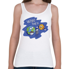 PRINTFASHION Sajtból van a hold - Női atléta - Fehér női trikó