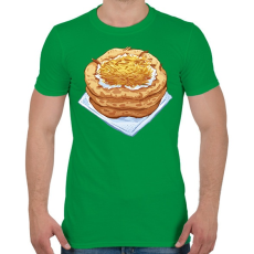 PRINTFASHION Sajtos tejfölös lángos - Férfi póló - Zöld